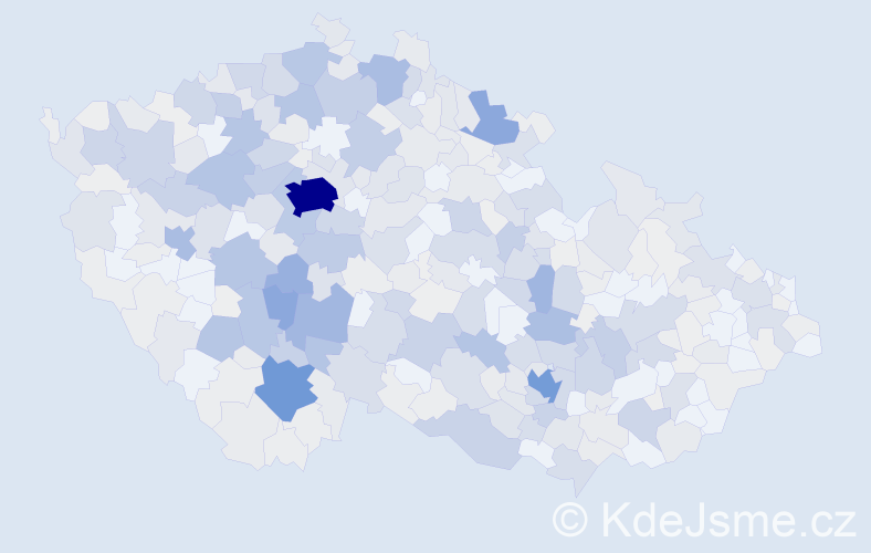 Příjmení: 'Peterka', počet výskytů 2068 v celé ČR