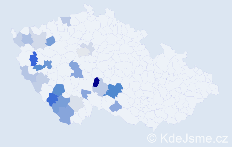 Příjmení: 'Tausch', počet výskytů 53 v celé ČR