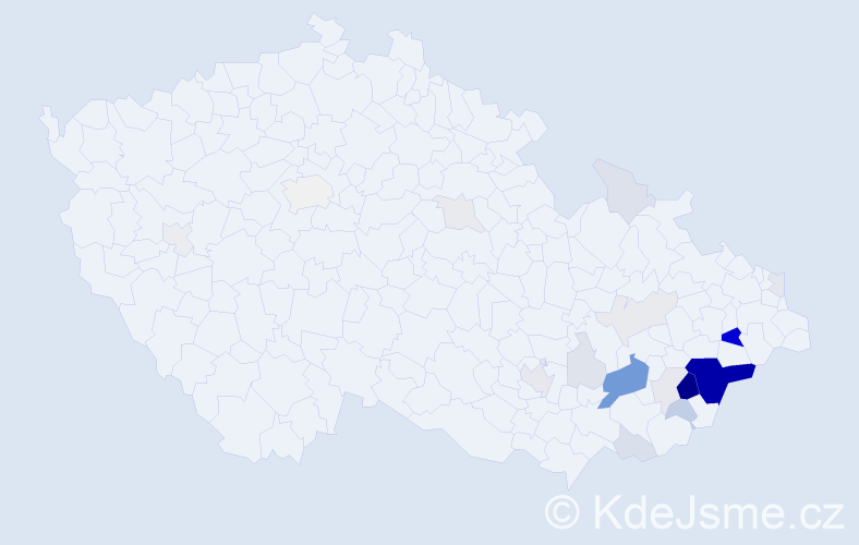 Příjmení: 'Srněnská', počet výskytů 77 v celé ČR