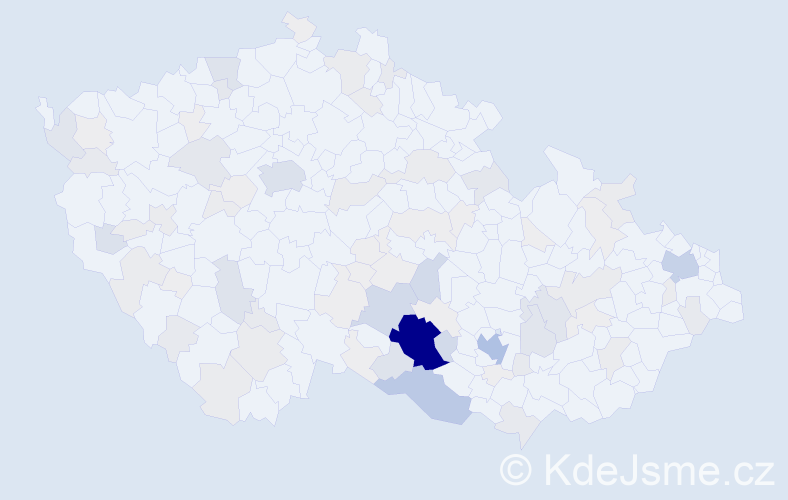 Příjmení: 'Dokulilová', počet výskytů 376 v celé ČR