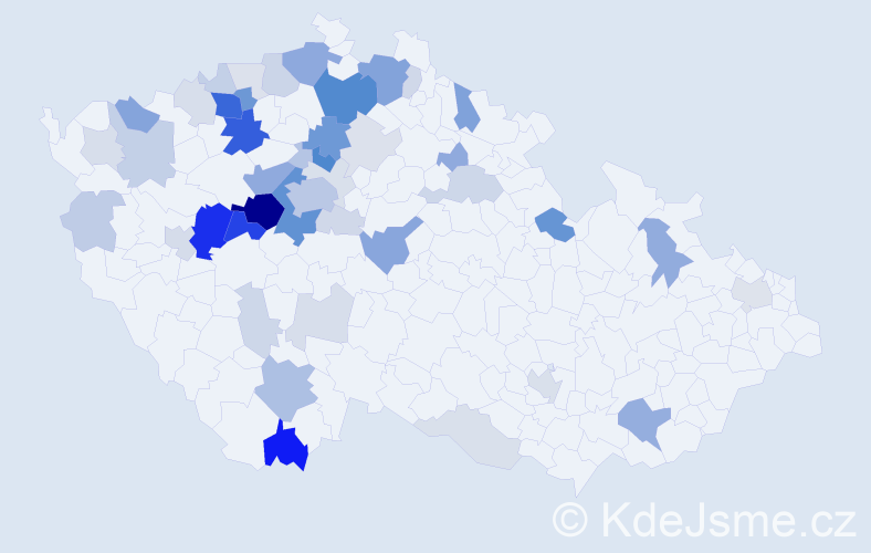 Příjmení: 'Kreisinger', počet výskytů 163 v celé ČR