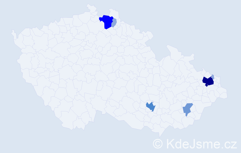 Příjmení: 'Pisarská', počet výskytů 17 v celé ČR