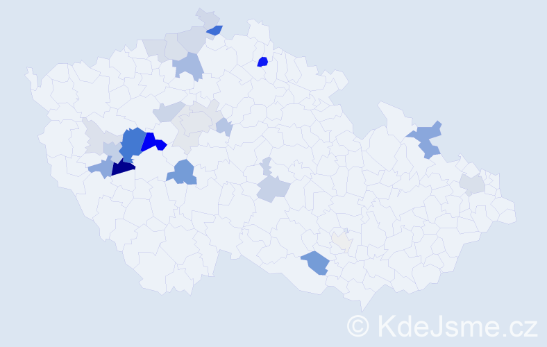 Příjmení: 'Krajdl', počet výskytů 85 v celé ČR