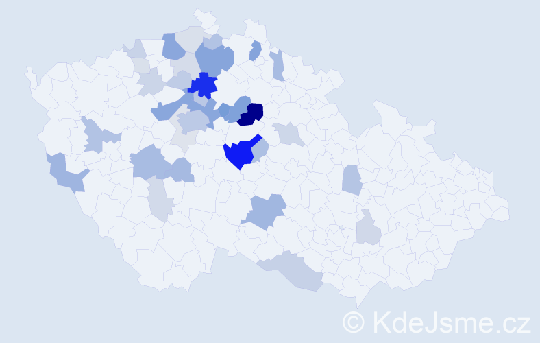 Příjmení: 'Ladrová', počet výskytů 113 v celé ČR