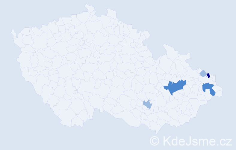 Příjmení: 'Repecká', počet výskytů 10 v celé ČR