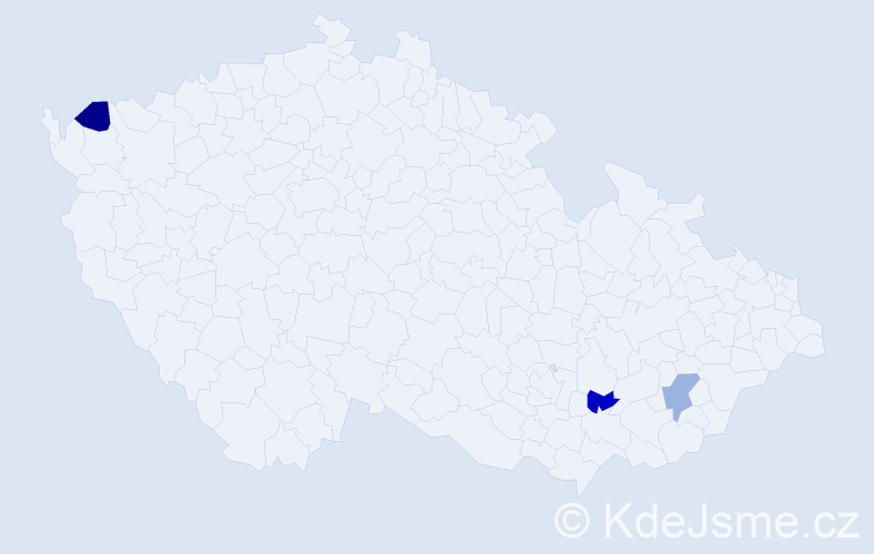 Příjmení: 'Kafarová', počet výskytů 6 v celé ČR