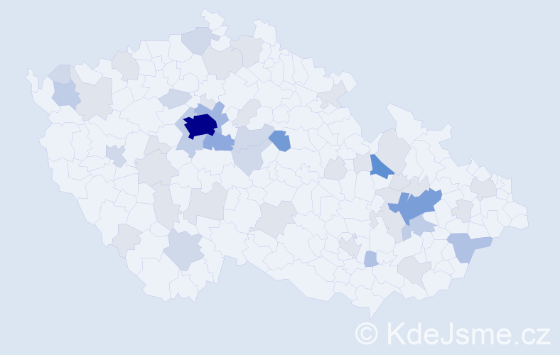 Příjmení: 'Zitta', počet výskytů 129 v celé ČR