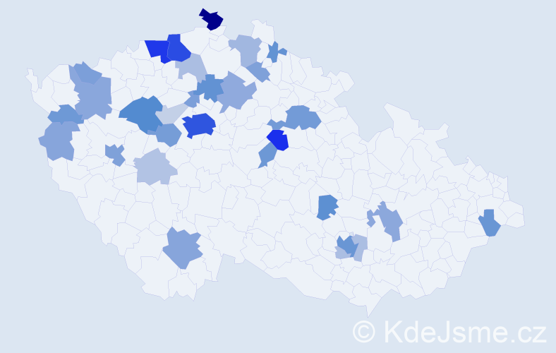 Příjmení: 'Bondarenko', počet výskytů 117 v celé ČR