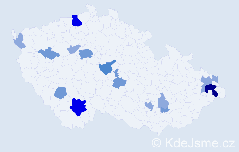 Příjmení: 'Szendreiová', počet výskytů 37 v celé ČR