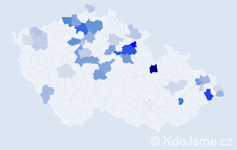 Příjmení: 'Papík', počet výskytů 144 v celé ČR