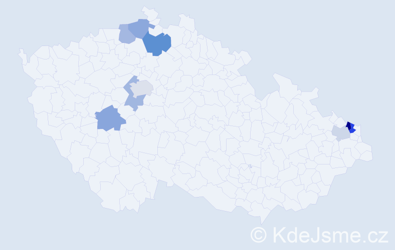 Příjmení: 'Kótaiová', počet výskytů 13 v celé ČR