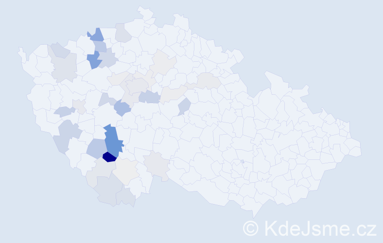 Příjmení: 'Malkusová', počet výskytů 124 v celé ČR