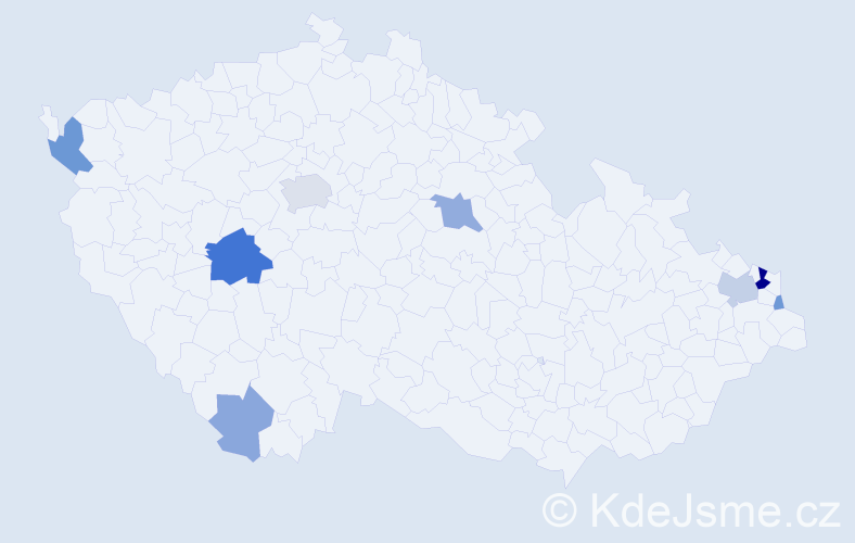 Příjmení: 'Bugel', počet výskytů 20 v celé ČR