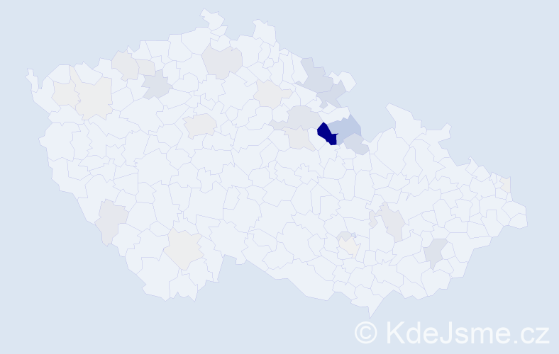 Příjmení: 'Kapuciánová', počet výskytů 114 v celé ČR