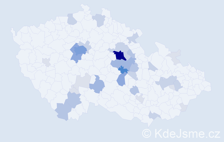 Příjmení: 'Nadrchal', počet výskytů 110 v celé ČR