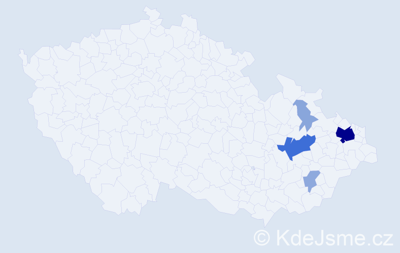 Příjmení: 'Mecnarowská', počet výskytů 17 v celé ČR