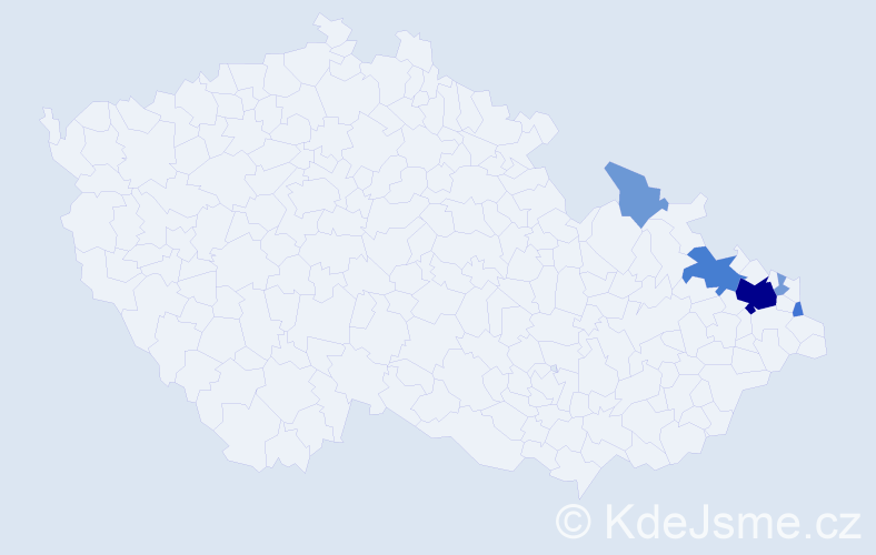 Příjmení: 'Ploskonková', počet výskytů 20 v celé ČR