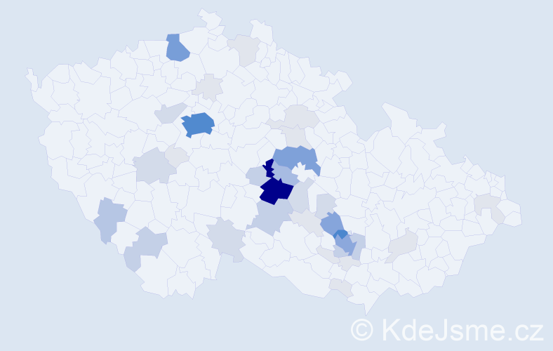 Příjmení: 'Dundáčková', počet výskytů 143 v celé ČR
