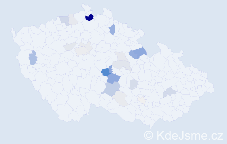 Příjmení: 'Lebruška', počet výskytů 91 v celé ČR