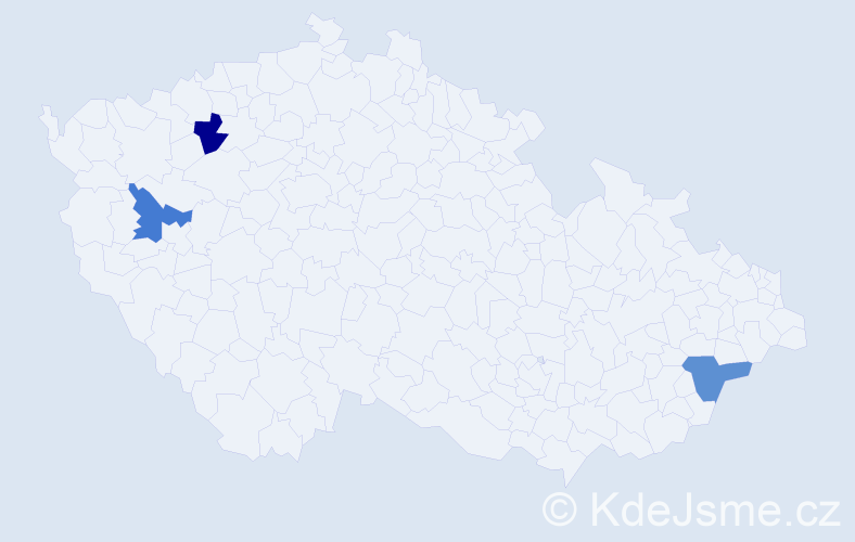 Příjmení: 'Mikulin', počet výskytů 3 v celé ČR