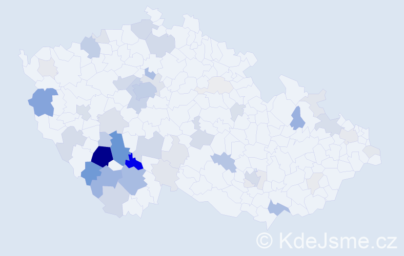 Příjmení: 'Komrska', počet výskytů 199 v celé ČR