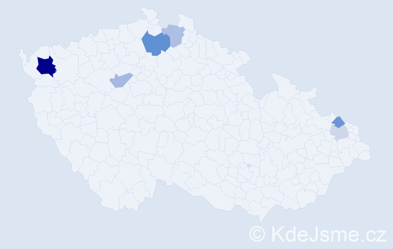 Příjmení: 'Truhan', počet výskytů 11 v celé ČR