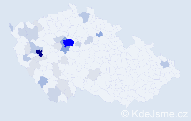 Příjmení: 'Lindauer', počet výskytů 101 v celé ČR