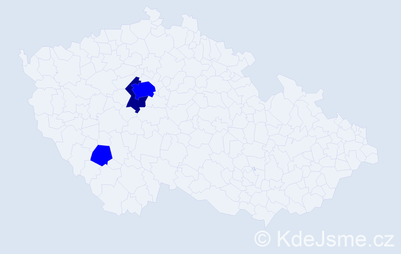 Příjmení: 'Hirjak', počet výskytů 4 v celé ČR