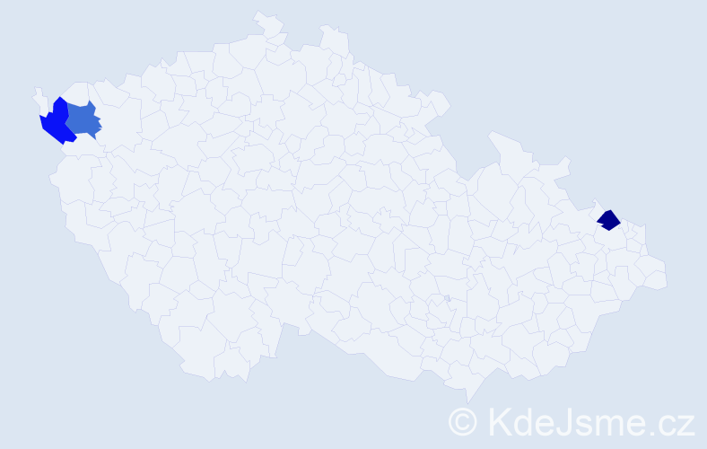Příjmení: 'Komarek', počet výskytů 3 v celé ČR