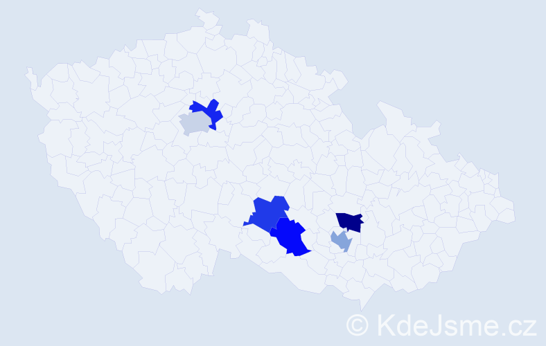 Příjmení: 'Durunda', počet výskytů 6 v celé ČR