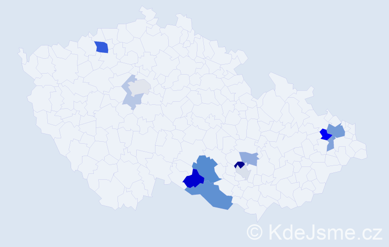Příjmení: 'Stohl', počet výskytů 28 v celé ČR