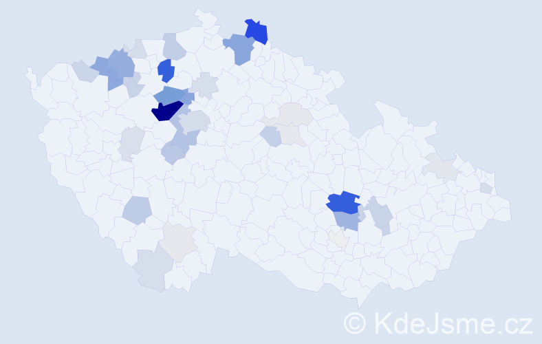 Příjmení: 'Burgr', počet výskytů 144 v celé ČR