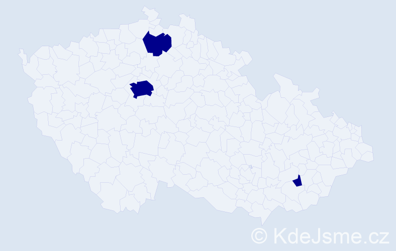 Příjmení: 'Ganbayar', počet výskytů 3 v celé ČR
