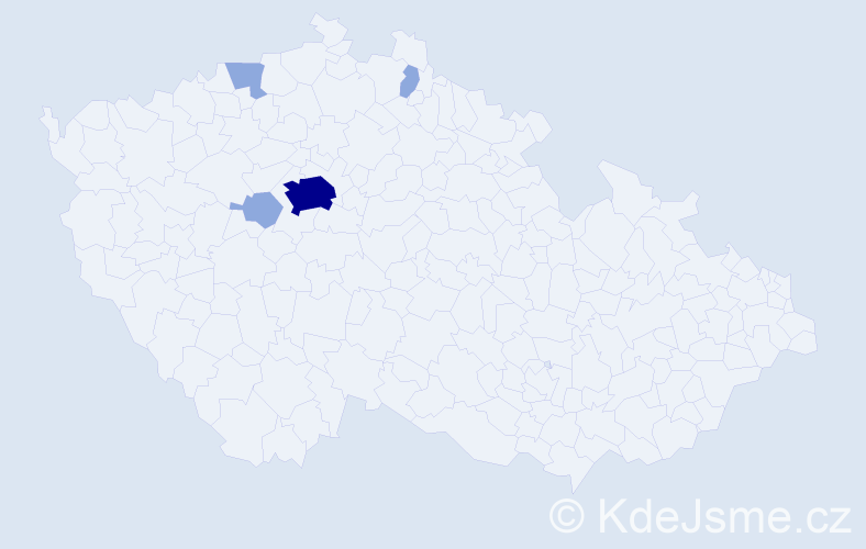 Příjmení: 'Turínek', počet výskytů 9 v celé ČR