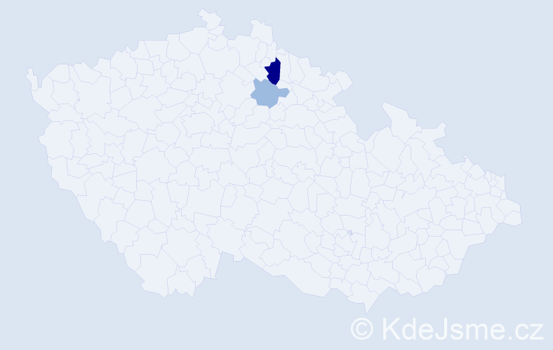 Příjmení: 'Cazacioc', počet výskytů 5 v celé ČR