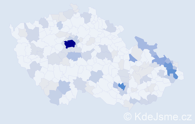Příjmení: 'Kocianová', počet výskytů 298 v celé ČR