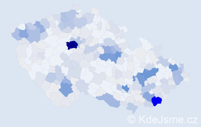 Příjmení: 'Michalcová', počet výskytů 1029 v celé ČR