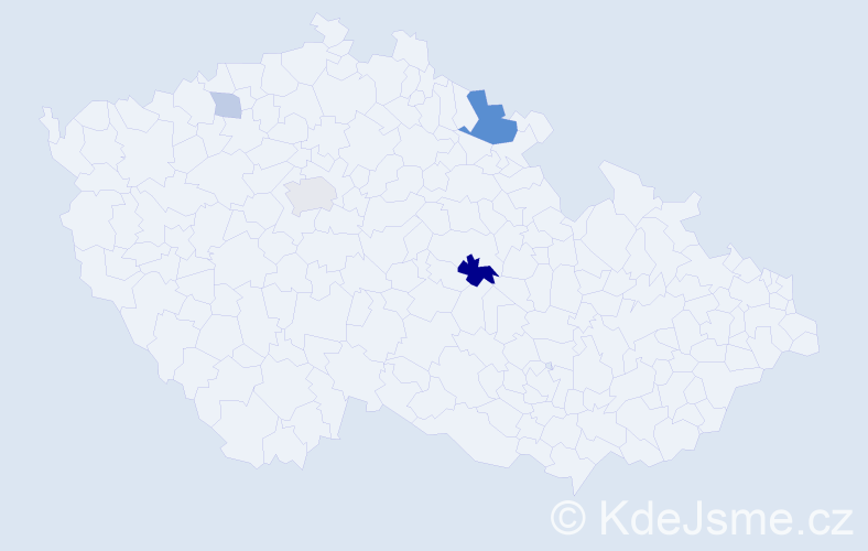 Příjmení: 'Pšornová', počet výskytů 10 v celé ČR