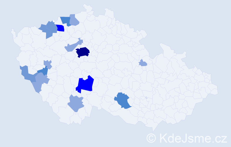 Příjmení: 'Aulík', počet výskytů 36 v celé ČR