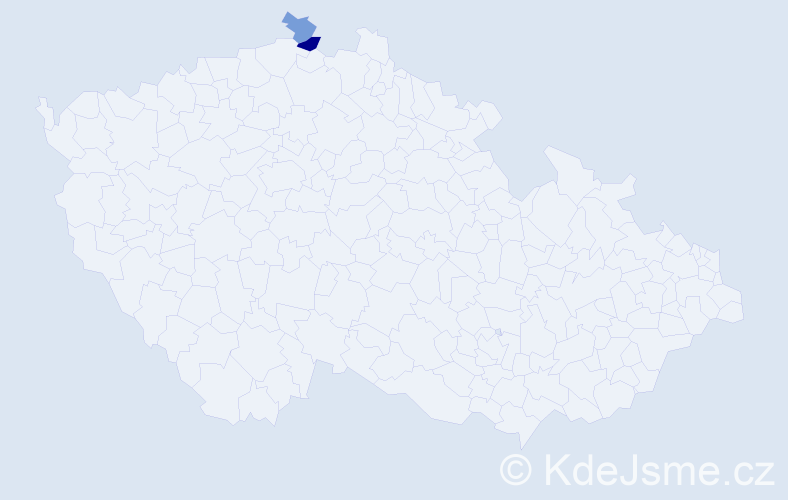 Příjmení: 'Mamaj', počet výskytů 3 v celé ČR