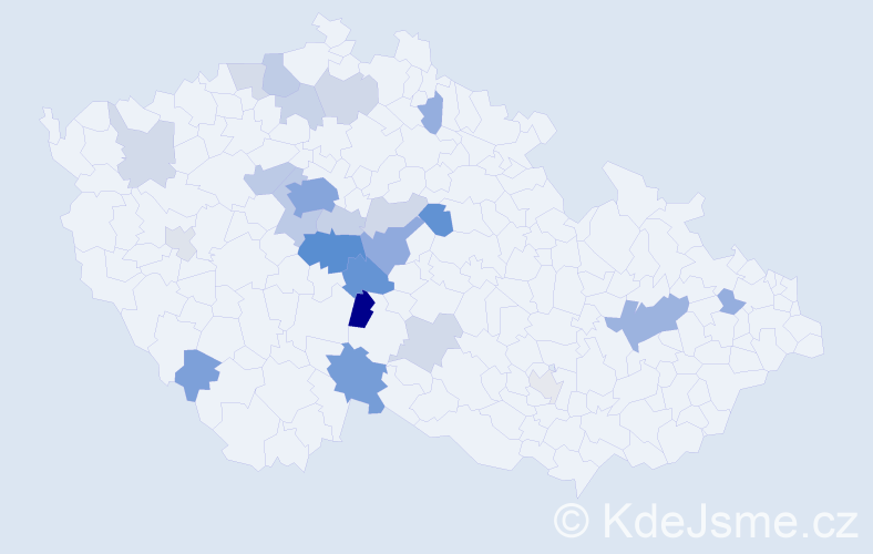 Příjmení: 'Leblová', počet výskytů 70 v celé ČR