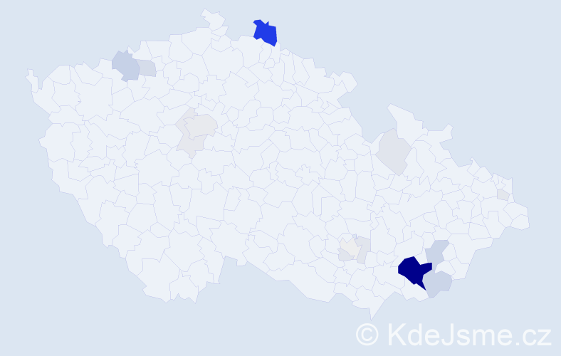 Příjmení: 'Šilhavík', počet výskytů 66 v celé ČR