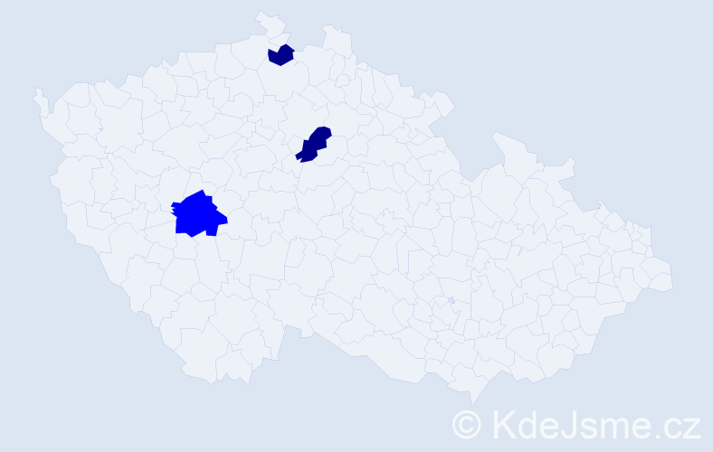 Příjmení: 'Lošot', počet výskytů 5 v celé ČR