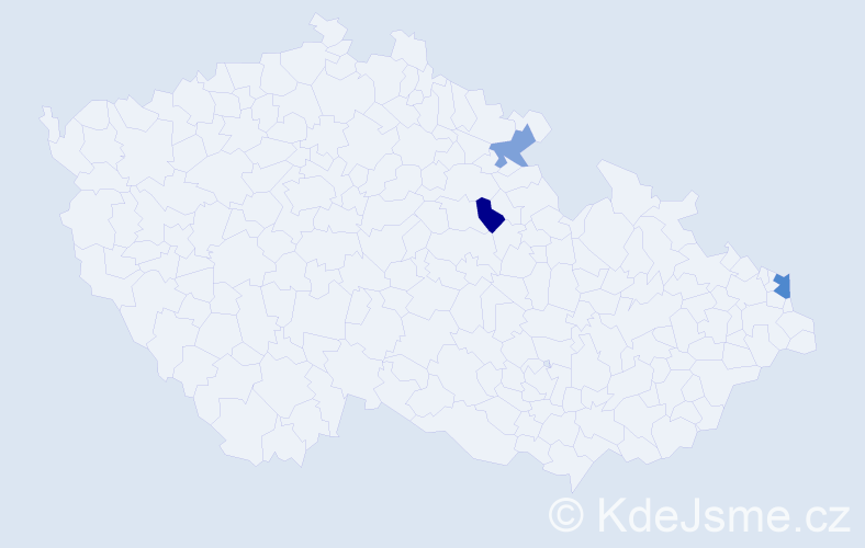 Příjmení: 'Devereux', počet výskytů 4 v celé ČR