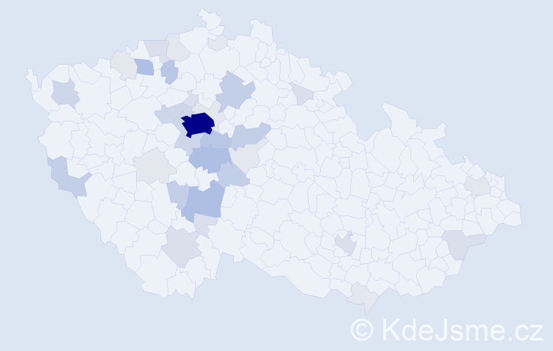 Příjmení: 'Ctiborová', počet výskytů 123 v celé ČR
