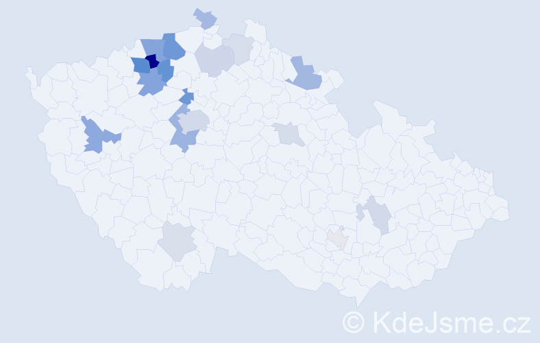 Příjmení: 'Rost', počet výskytů 48 v celé ČR
