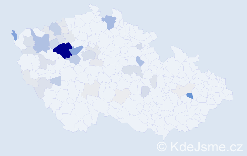 Příjmení: 'Melč', počet výskytů 170 v celé ČR