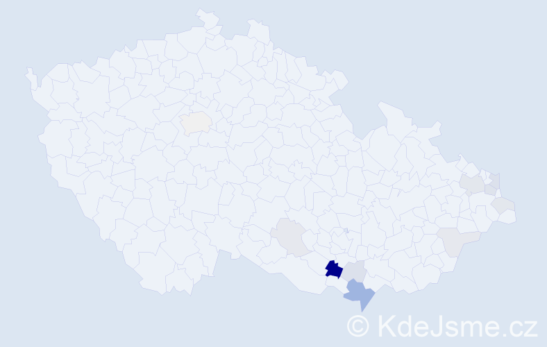 Příjmení: 'Osika', počet výskytů 30 v celé ČR
