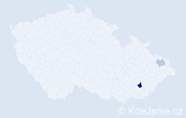Příjmení: 'Karbowiak', počet výskytů 5 v celé ČR