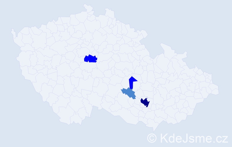 Příjmení: 'Stoudek', počet výskytů 8 v celé ČR